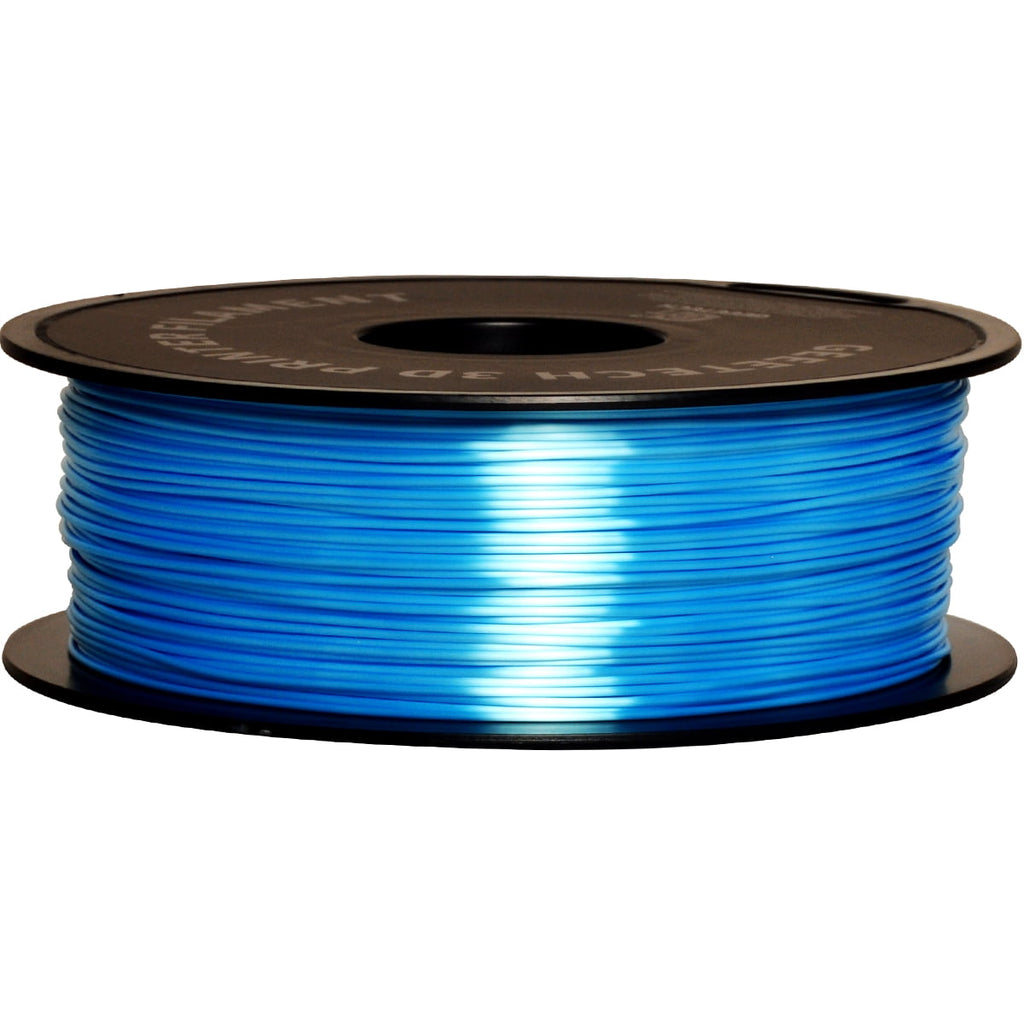 Geeetech 3D Printer PLA Filament Silk Sky Blue Toughness Enhanced Filament with 1.75mm Dimensional Accuracy +/-0.03mm, 1080 Feet per Roll, Vacuum Packaging for Most 3D FDM Printer