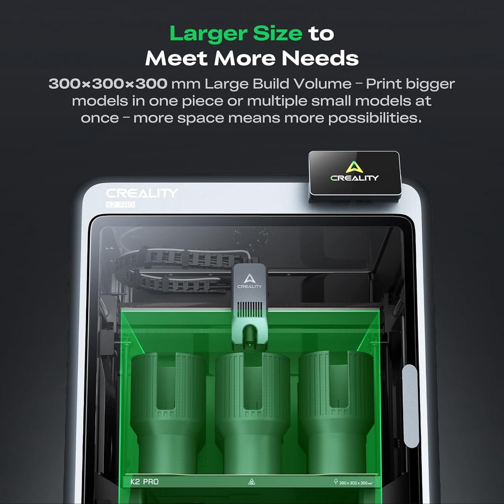 Creality K1 Max 3D Printer with 600mm/s High-Speed Fused Deposition Modeling 3D Printing Smart AI Function 300°C High-Temperature Nozzle Direct Extruder Auto Leveling Printing Size 11.81x11.81x11.81