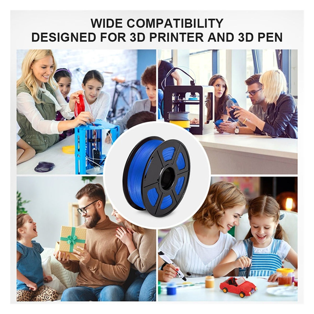 3d PLA Meta Filament 1.75mm 10KG, As 3D Printing Materials Good Tougness Clogging Free For 3D Pen & Printers