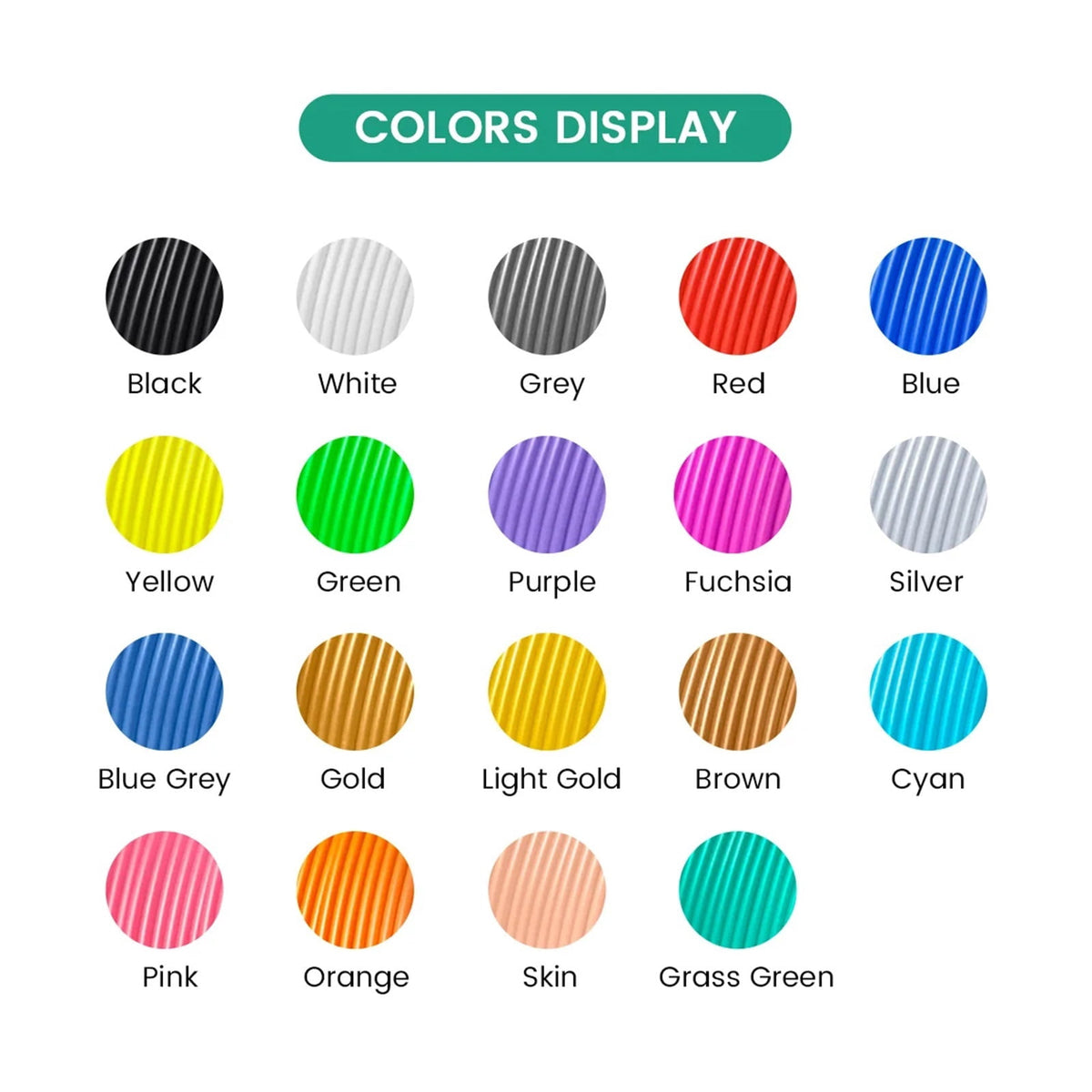 5Rolls PLA Filament 1.75MM Child 3D Pen 0.25KG/Roll, Arranged Neatly No Knots No Bubble Eco-Friendly Odorless