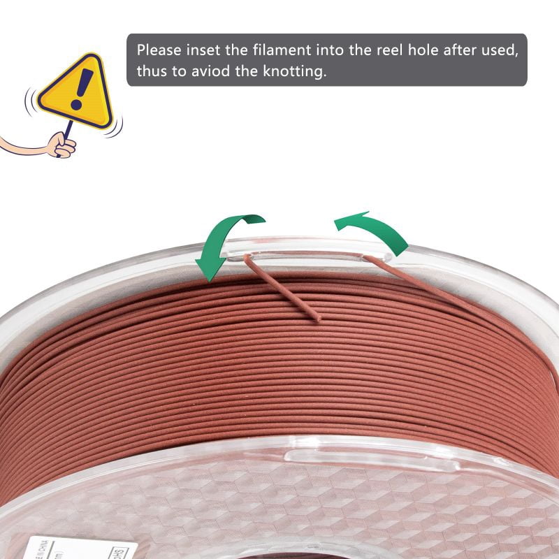 iSANMATE 1.1KG Wood PLA 3D Printer Filament, 1.75mm Cherry Wood Color, Real Wood Texture, ±0.03mm for FDM 3D Printers