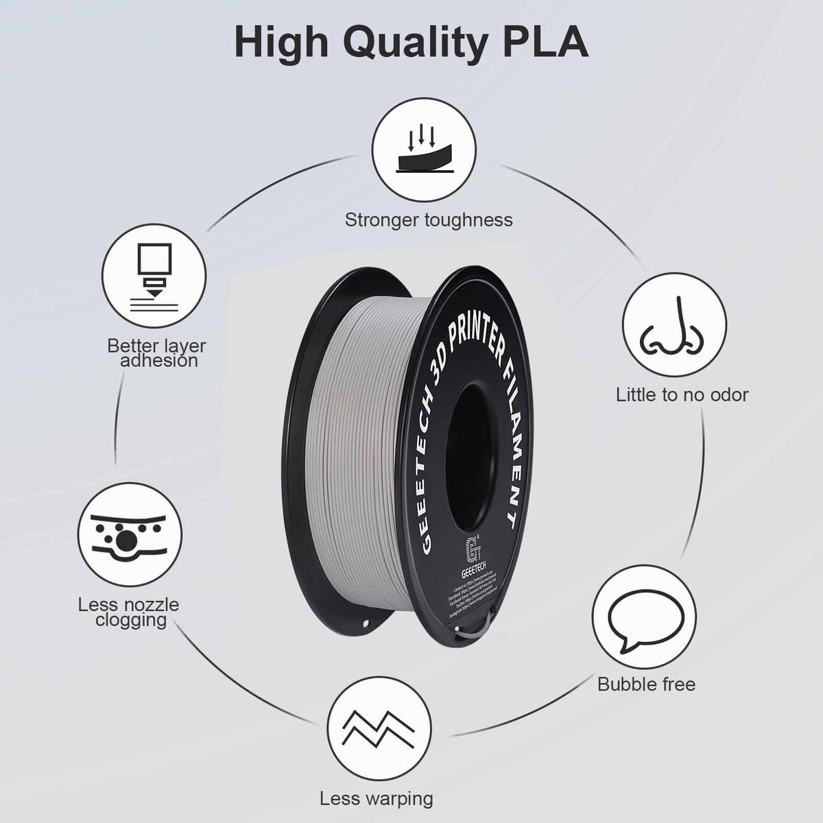 Geeetech navy blue Matte PLA Filament Matte 1KG, 1.75mm 3D Printer Filament Dimensional Accuracy +/- 0.01mm, 1kg Carboard Spool (2.2lbs) for Most FDM 3D Printers