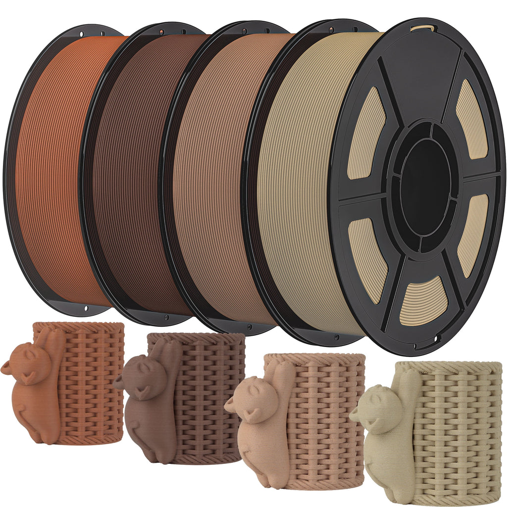 iSANMATE 1.1KG Wood PLA 3D Printer Filament, 1.75mm Cherry Wood Color, Real Wood Texture, ±0.03mm for FDM 3D Printers