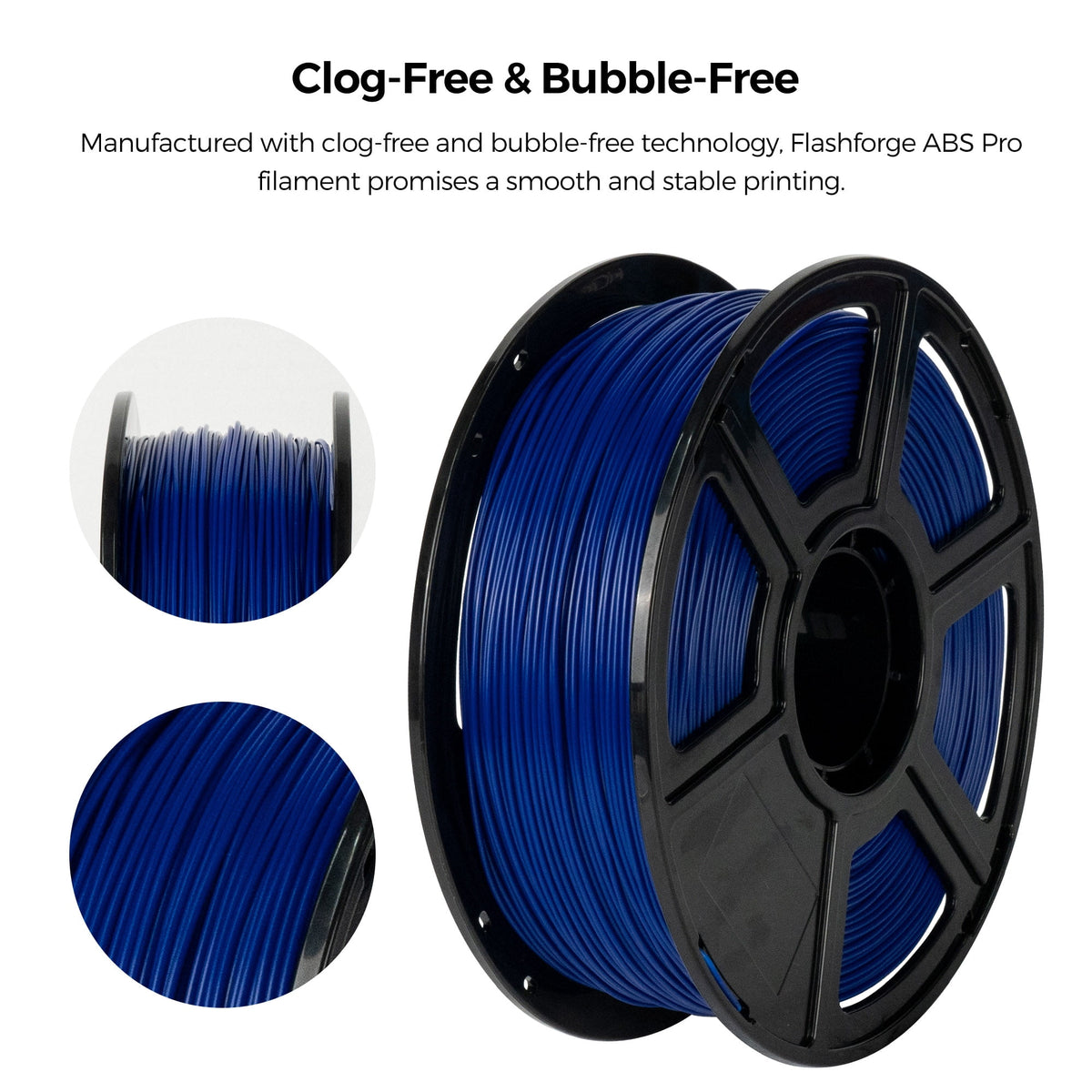 Flashforge ABS Pro Filament 1.75mm, 1KG/2.2lbs ABS Pro 3D Printer Filament, Purple