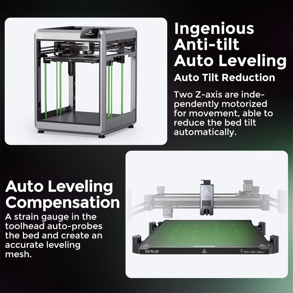 Creality K2 Plus 3D Printer, Support Multi Color Printing Needs CFS, 600mm/s Max Speed, Step-servo Motor System 350℃ High-Temp Print Direct Drive Extruder Large Build Volume 13.78x13.78x13.78 inch