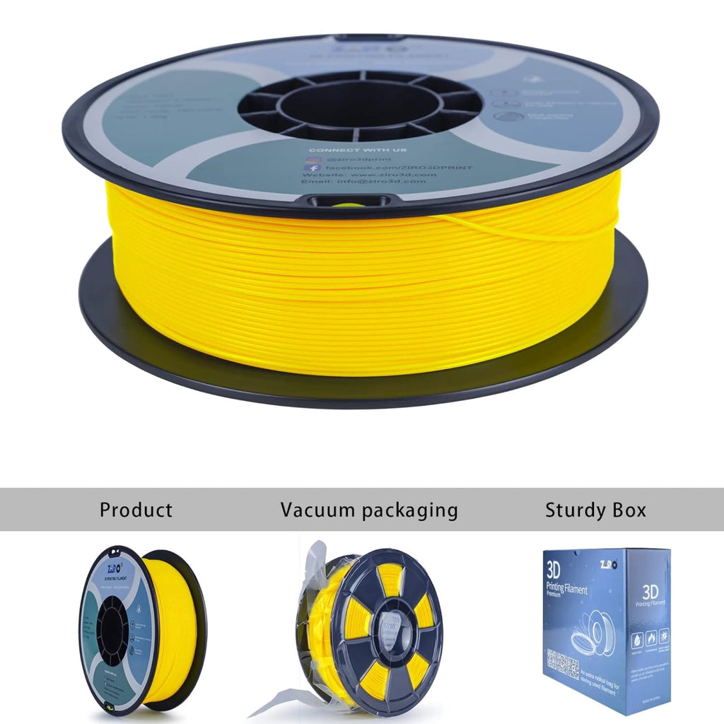 Ziro 3D PLA PRO Filament, 1.75mm 1kg, Metallic Silver
