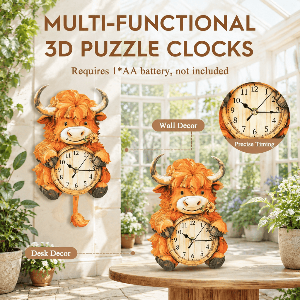 Butterfly Clock 3D Wooden Puzzle Clock DIY Mechanical Craft Kit for Adults Teens