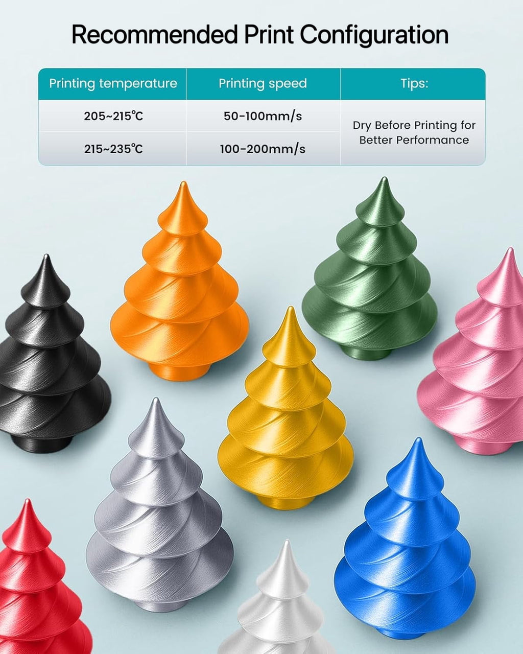 Silk gold PLA Filament 1.75mm 3D Printer Filament with Shiny Surface, Shiny PLA Silk Filament 2KG Spool 3D Printing Filament.