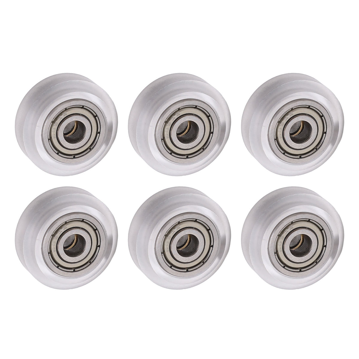16 Pcs Polycarbonate Bearing Pulley Wheels Set for 3D Printers Transparent High Precision Smooth Motion Assembly Parts - 24 mm OD / 0.94 in x 5 mm ID / 0.2 in