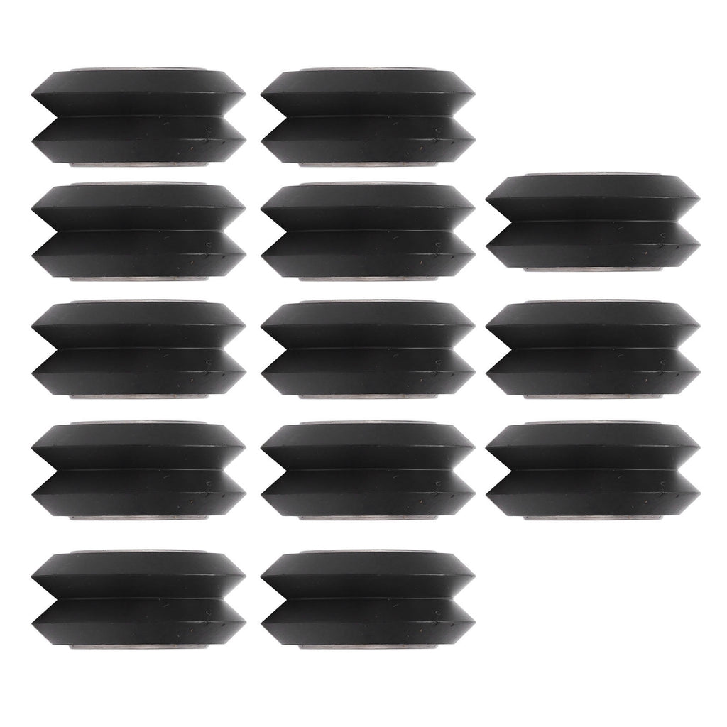 13Pcs Premium 3D Printer Wheel Set POM V Shape Wear Resistance Bearing 625ZZ Black Carbon Steel Pulley Accessories For Exact Printing 0.96 inches / 24.4 mm OD