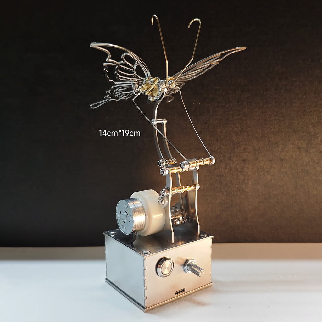 Hummingbird 3D Metal Puzzle for Adults, Mechanical Dynamic Bird Metal Model Kit with Transmission Mechanism, DIY Assembly Bionic Bird 3D Puzzle Jigsaw Animal, Semi-Finished