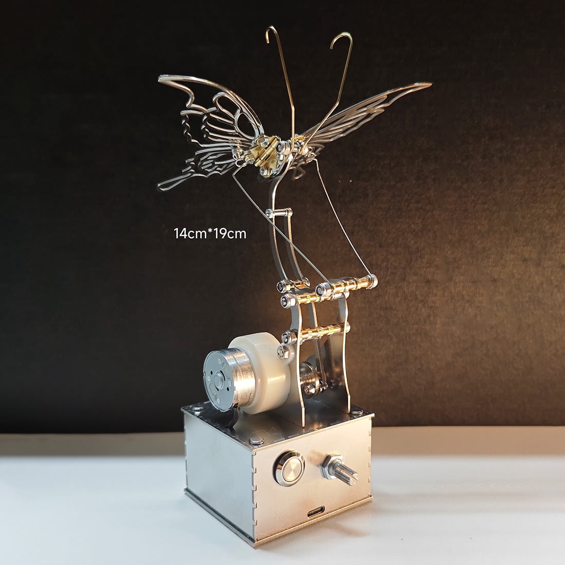 Hummingbird 3D Metal Puzzle for Adults, Mechanical Dynamic Bird Metal Model Kit with Transmission Mechanism, DIY Assembly Bionic Bird 3D Puzzle Jigsaw Animal, Semi-Finished