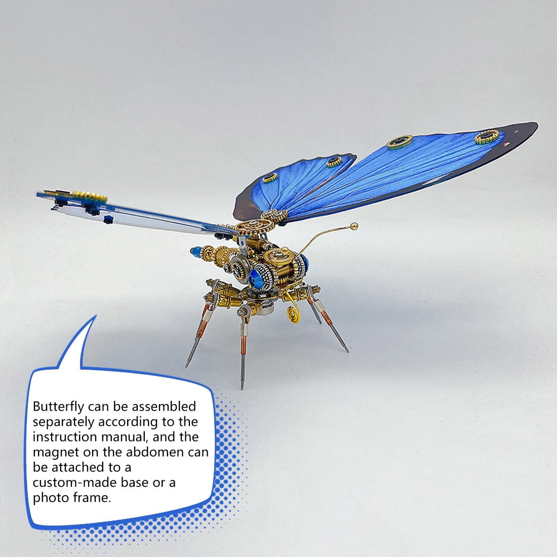 3D Metal Puzzle Insect With Rechargeable 150+ PCS, Steampunk Mechanical Model Kit With DIY Assembly, Home Display Desk Decor For Adult Collectors And Creative Gifts