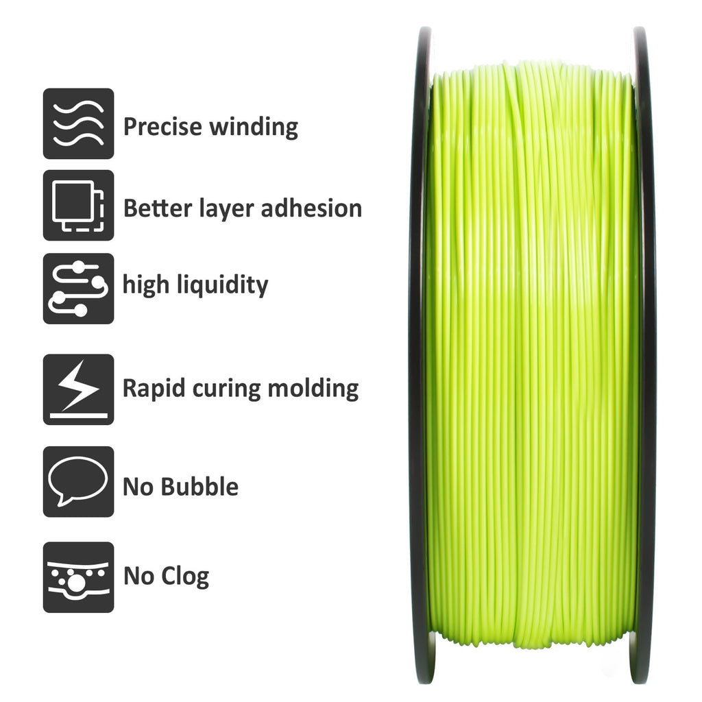 Geeetech 1.75mm PLA 3D Printer Filament, 1kg Spool (2.2lbs), Dimensional Accuracy +/- 0.03mm,yellow