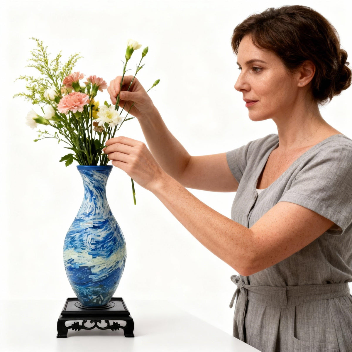 3D Puzzle Vase for Adults, Creative Vase Puzzle for Flowers(Secret Butterfly)