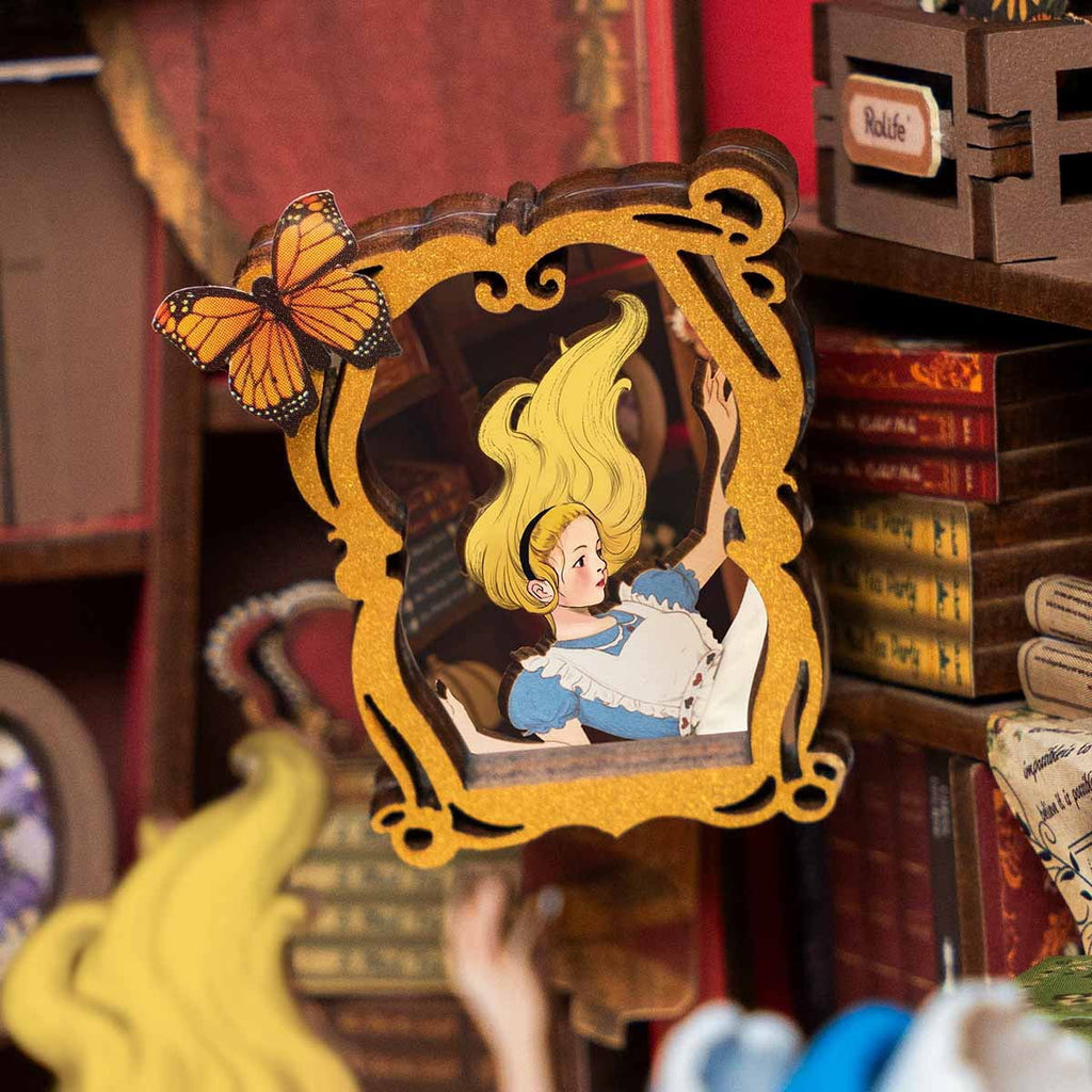 Rolife Fall into Wonder DIY Book Nook Shelf Insert 3D Wooden Puzzle for Adult Gift