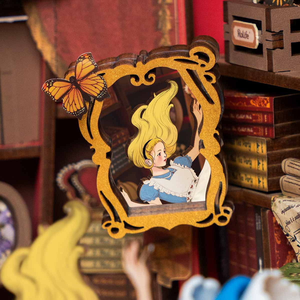 Rolife Fall into Wonder DIY Book Nook Shelf Insert 3D Wooden Puzzle for Adult Gift