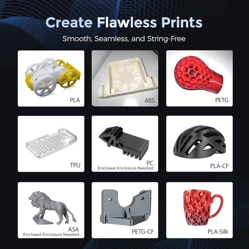 Duoku 3D printers 600mm/s high-speed printing and automatic bed leveling.