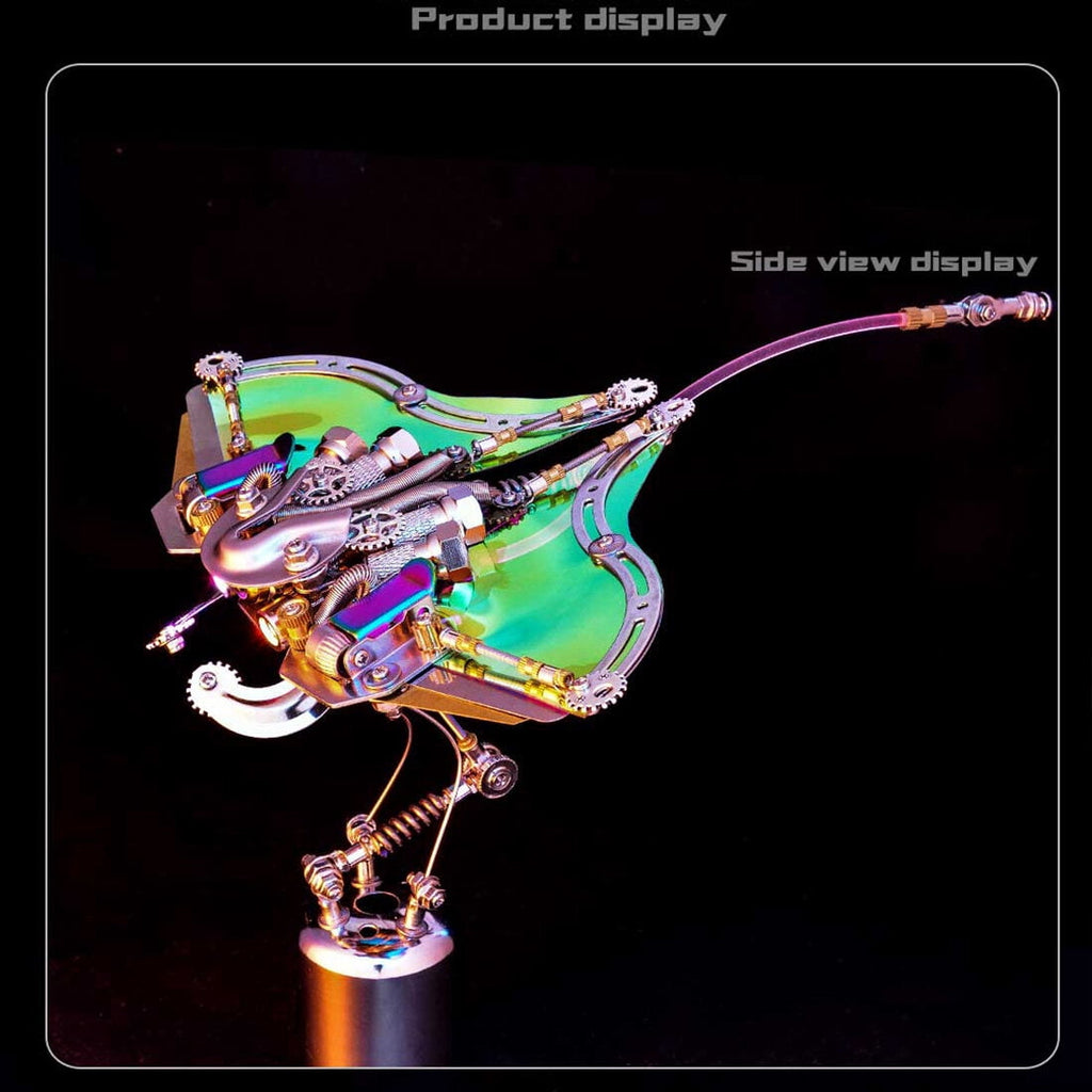 3D Metal Puzzle With Bright Eyes And 422+ PCS, Steampunk Mechanical Model Kit With DIY Assembly, Home Display Desk Decor For Adult Collectors And Creative Gifts