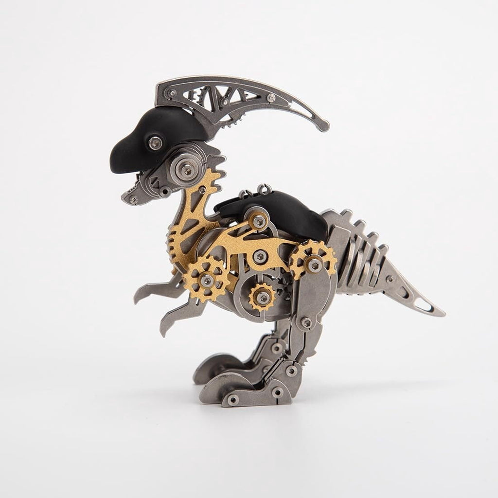 3D Metal Dinosaur Puzzle Kit for Adults - DIY Mechanical Steampunk Model, 160 Pieces Assembly Challenge