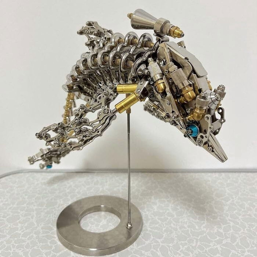 3D Steampunk Mechanical Dragon Model Kit - 2900+ PCS Metal Puzzle for Adults - Intricate Three-Headed Dragon Assembly Gift