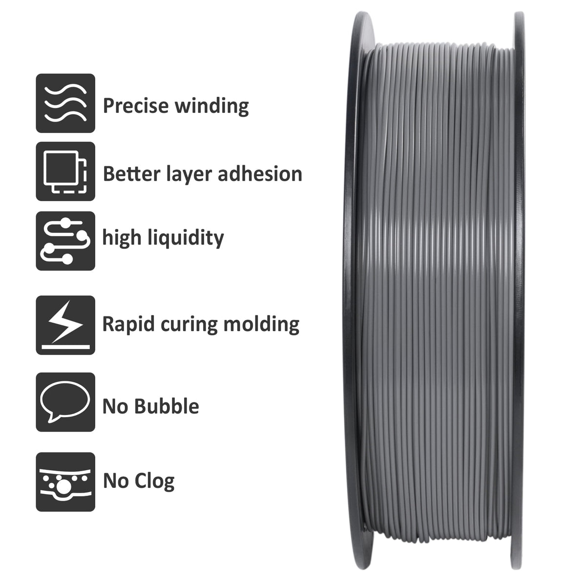 Geeetech 1.75mm PLA 3D Printer Filament, 1kg Spool (2.2lbs), Dimensional Accuracy +/- 0.03mm,yellow