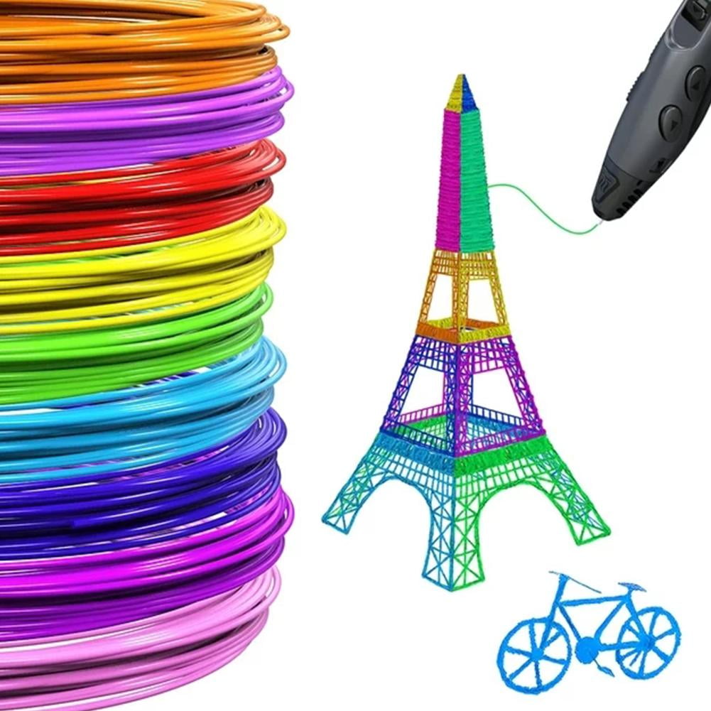 PLA 3D Printing Filament for 3D Pen, 3 Meters Per Color Low Melting Point 3D Pen Refill, Assorted 20 Colors PLA Filament for Handmade 3D Creation Projects