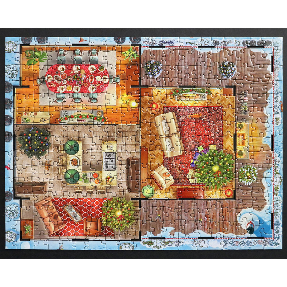 Eurographics: 3D Puzzle: Christmas House - 1100 Pieces - Holiday Adult Jigsaw, 13.75 x 10.5 x 11" Assembled Size, High-Quality Recycled Materials