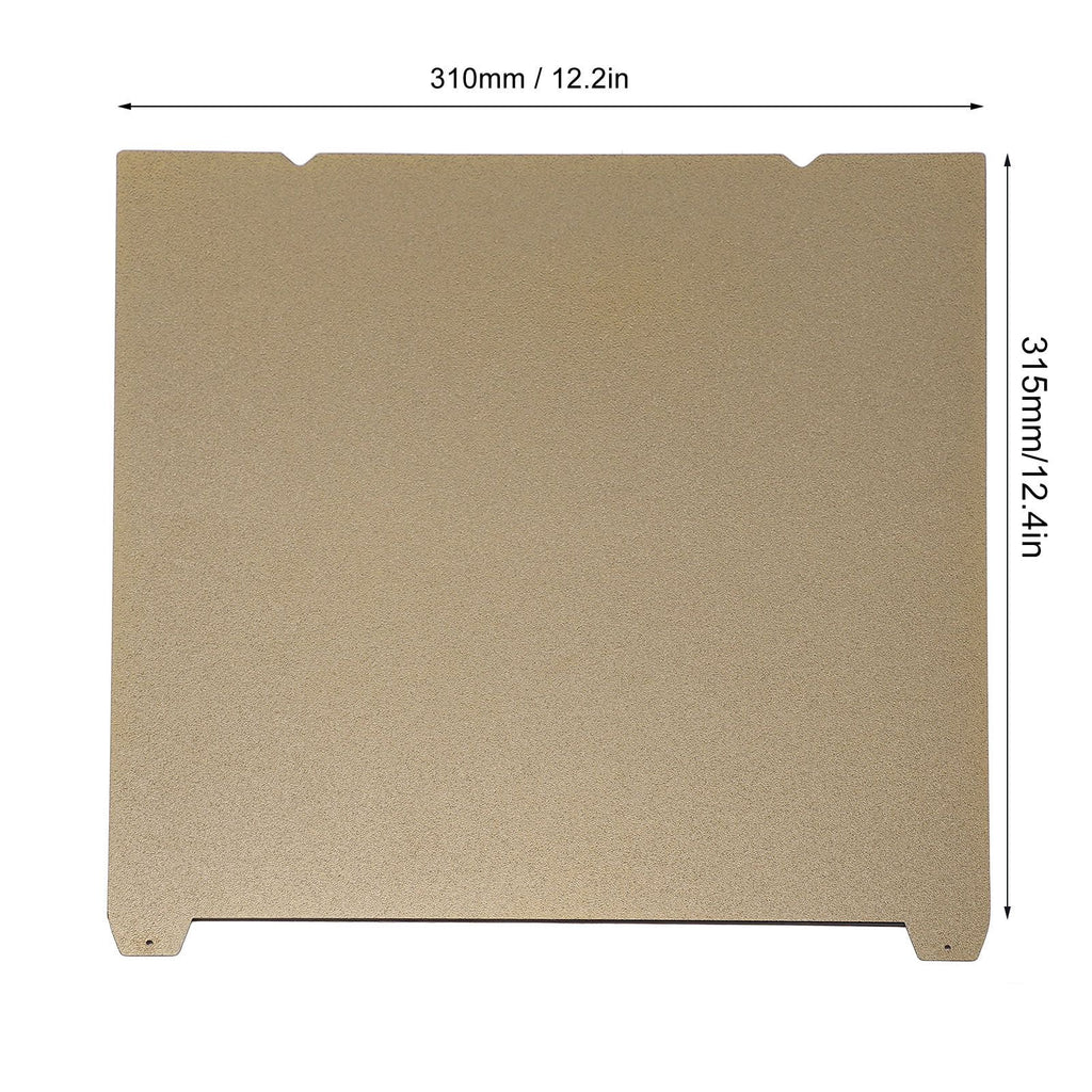 3D Printer Build Plate with Soft Magnetic Base Double Sided Textured PEI Spring Steel Printing Bed 12.4 inches / 315 mm