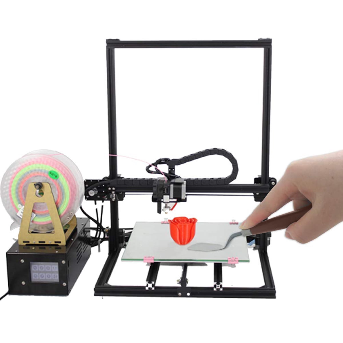 FOMIYES Print Bed Removal Tool for Desktop 3D Printer with Rust Resistant Metal and Sturdy Wood Handle