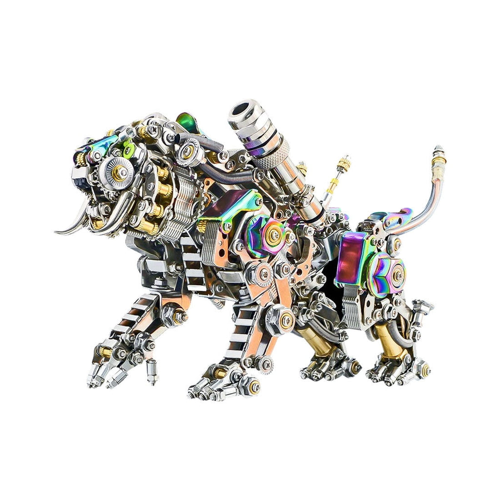 3D Metal Puzzle Colorful Bengal Tiger Model Kit, 700PCS Mechanical Steampunk Tiger 3D Metal Jigsaw Puzzle to Build, DIY Assembly Gift for Adults & Teens -Wings 1 Pair