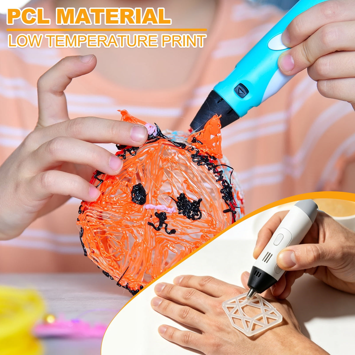 Uxcell 40 Colors 3D Pen Filament, 1.75mm Each 10FT, Total 400FT PCL Filament Refills Low Printing Temperature for 3D Drawing Pens