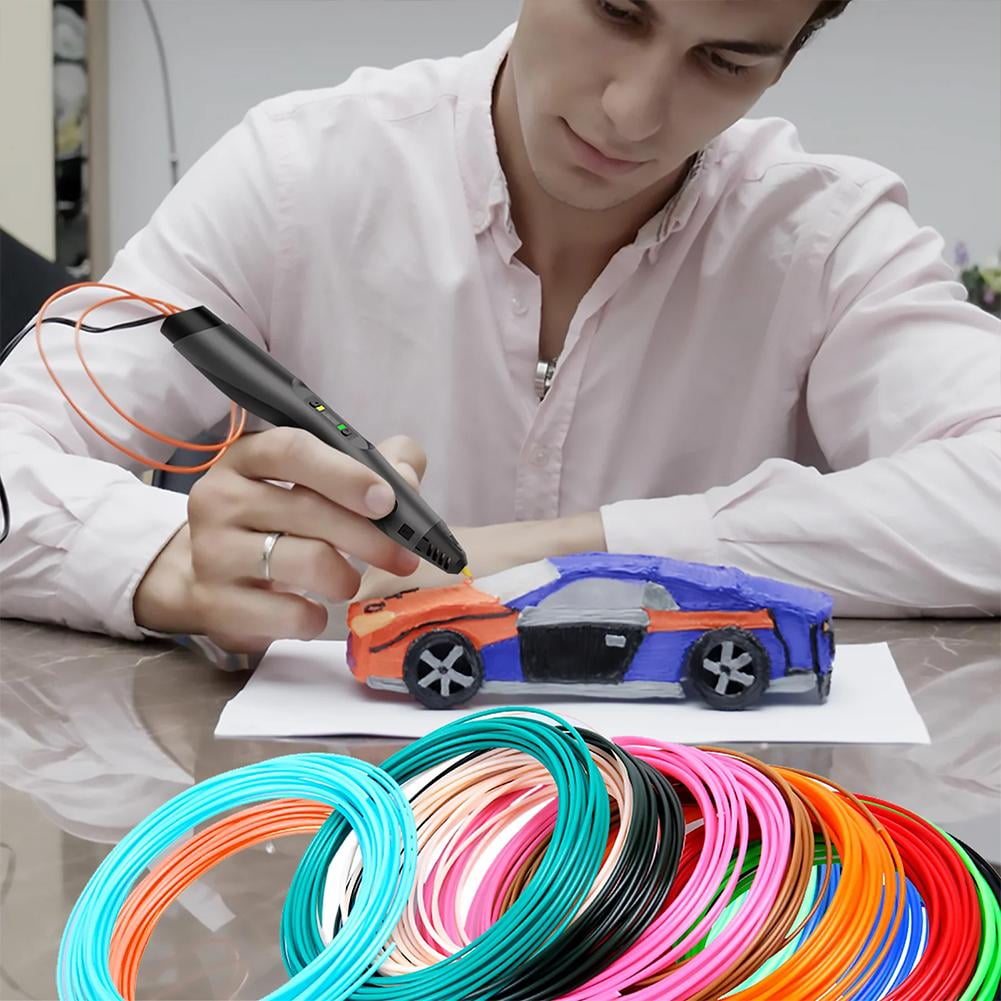 PLA 3D Printing Filament for 3D Pen, 3 Meters Per Color Low Melting Point 3D Pen Refill, Assorted 20 Colors PLA Filament for Handmade 3D Creation Projects