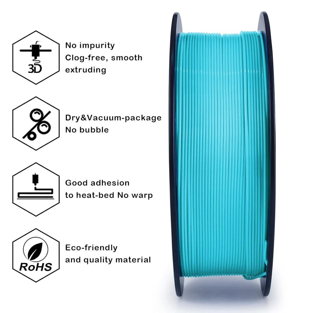 Ziro 3D PLA PRO Filament, 1.75mm 1kg, Metallic Silver