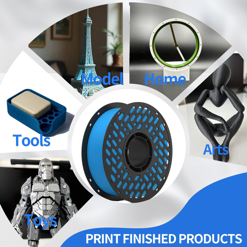 CaiLab PLA+ 3D Printer Filament Fast FDM Printing PLA Low Warping 1.75mm diameter Accuracy +/- 0.02mm 2.2lbs(1KG) Spool Olive Green