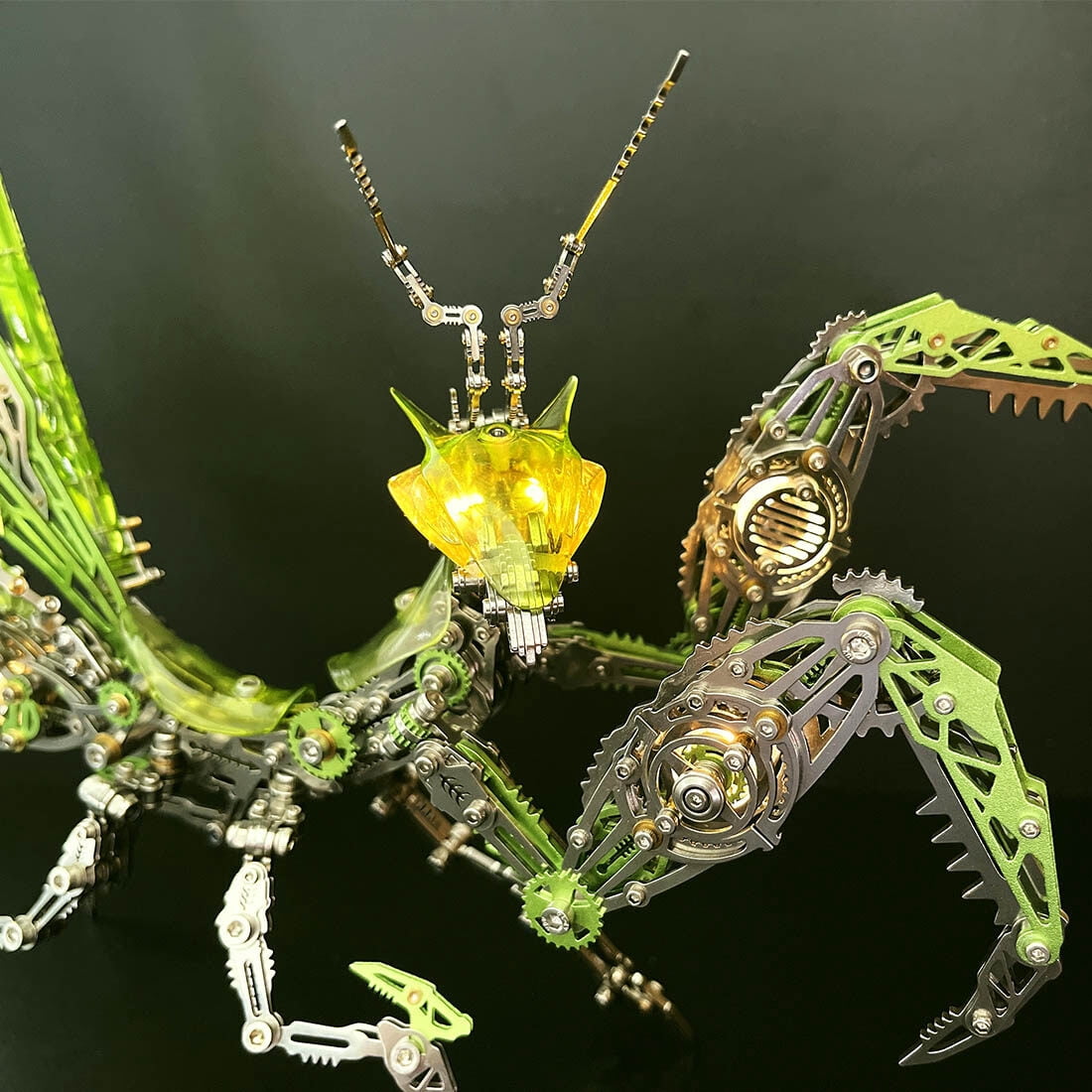 3D Metal Puzzle Mantis Kits 1000+ PCS, Steampunk Mechanical Model Kit With DIY Assembly, Home Display Desk Decor For Adult Collectors And Creative Gifts