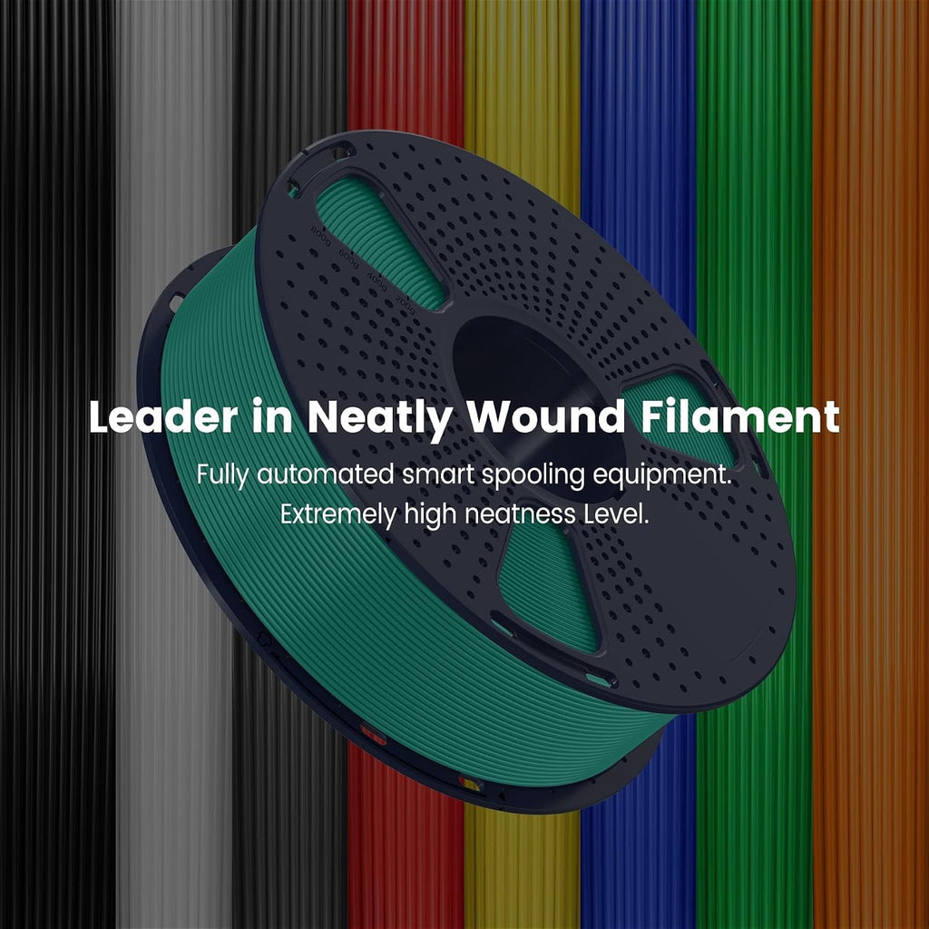 PLA 3D Printer Filament, Black & White, 2-Pack, 2KG Total | PLA Filament 1.75mm, Smooth Printing, Neatly Wound, +/-0.02mm Accuracy, Compatible with Most FDM 3D Printers