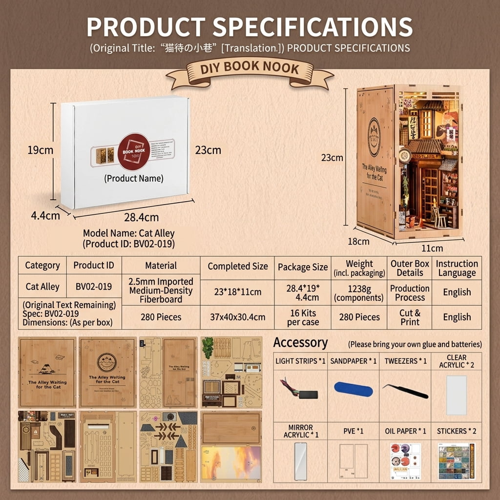 3D Wooden Puzzle Time Post Office Model Art & Craft Kits, DIY Assemble Miniature House Display Model