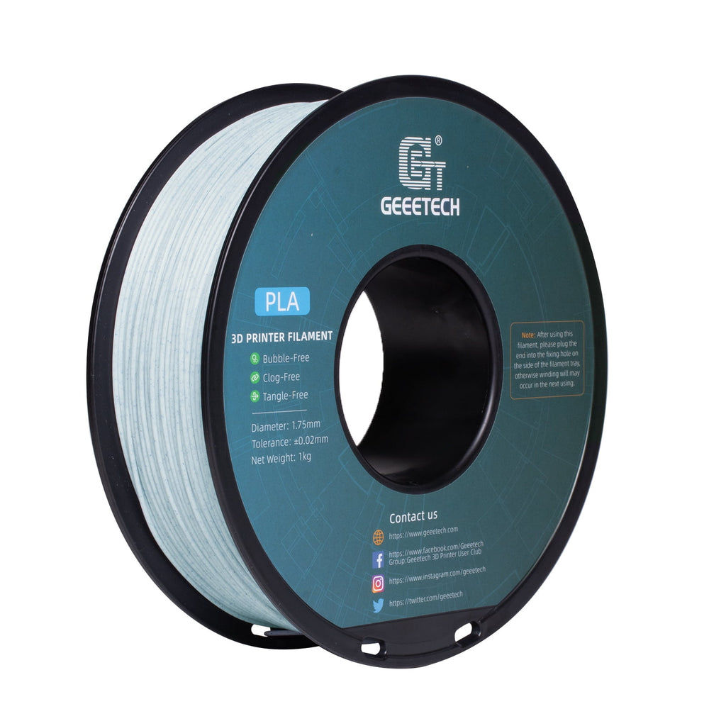 Geeetech Marble blue PLA 3D Printer Filament 1.75mm Toughness Enhanced, Dimensional Accuracy +/-0.03mm, 1kg (2.2lbs) , 1080 Feet （330m）per Roll, Fit for Most 3D FDM Printer