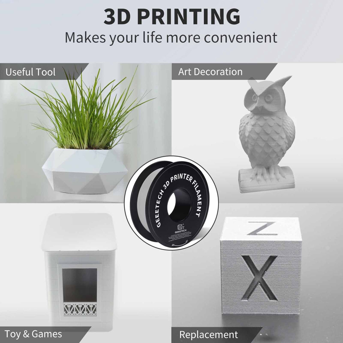 Geeetech navy blue Matte PLA Filament Matte 1KG, 1.75mm 3D Printer Filament Dimensional Accuracy +/- 0.01mm, 1kg Carboard Spool (2.2lbs) for Most FDM 3D Printers