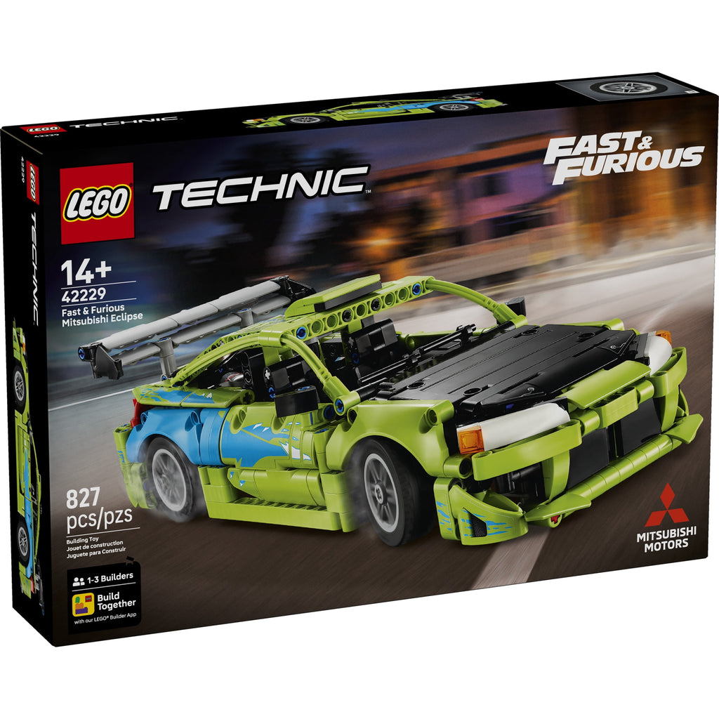 LEGO Technic Fast and Furious Mitsubishi Eclipse Car - Building Set for Teens, Ages 14+ - Collectible Model Car Kit for Fans - Detailed Features - Gift for Birthdays - 42229