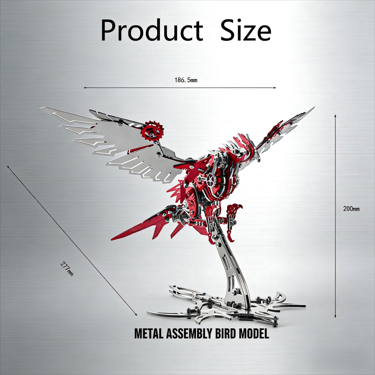 3D Metal Model Kit for Adults and Teens, Mechanical Stainless Steel Assembly Puzzle, DIY 3D Metal Puzzle Model, Collectible Steampunk Metal Craft Desk Decor & Gift