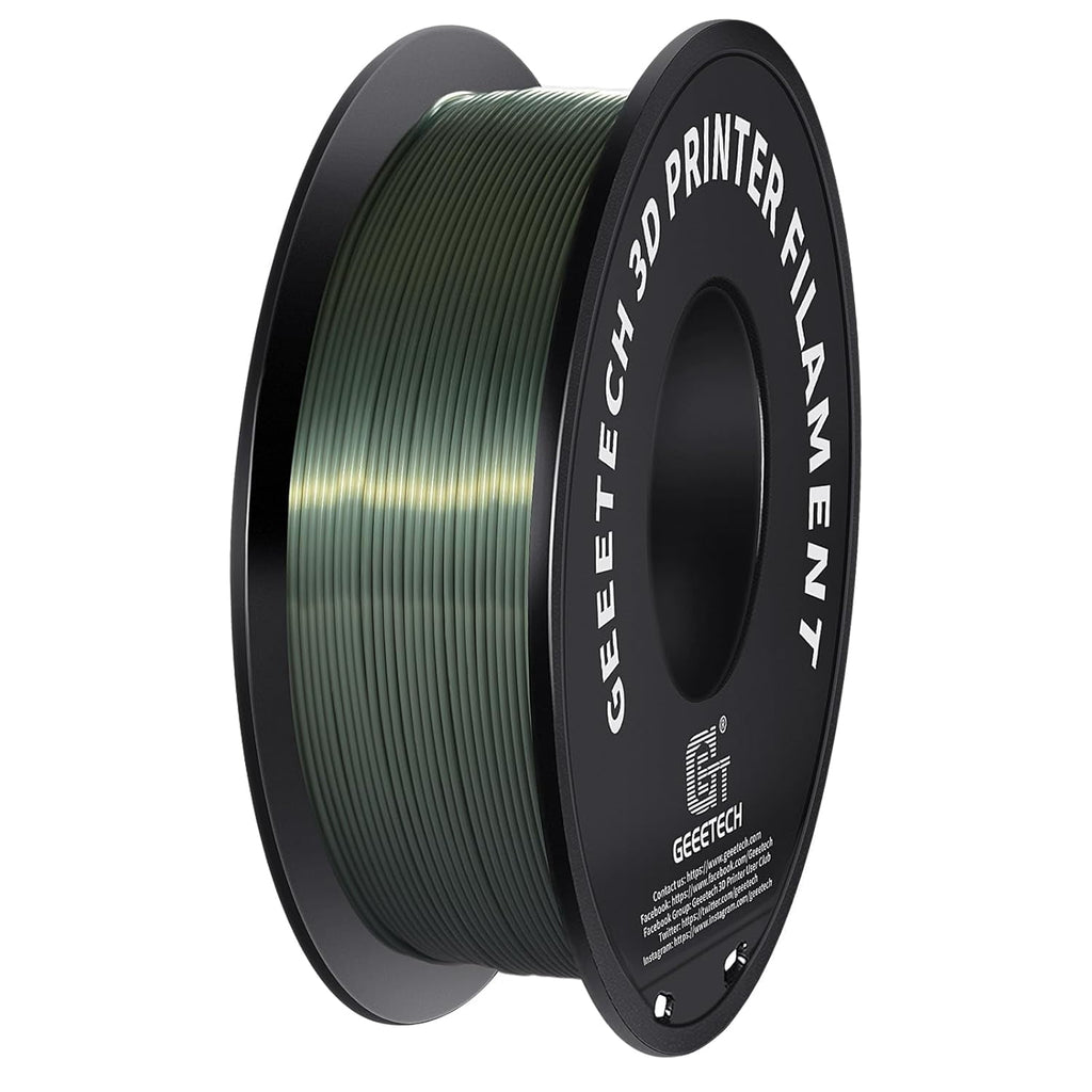 Geeetech 3D Printer PLA Filament Shiny Silk Gold Toughness Enhanced Filament with 1.75mm Dimensional Accuracy +/-0.03mm, 1080 Feet Per Roll, Vacuum Packaging, for Most 3D FDM Printer