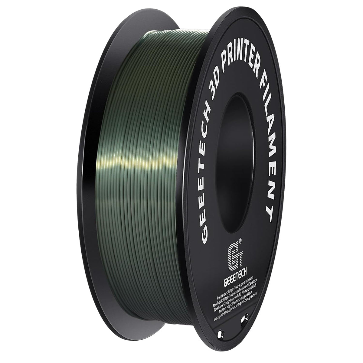 Geeetech 3D Printer PLA Filament Shiny Silk Gold Toughness Enhanced Filament with 1.75mm Dimensional Accuracy +/-0.03mm, 1080 Feet Per Roll, Vacuum Packaging, for Most 3D FDM Printer