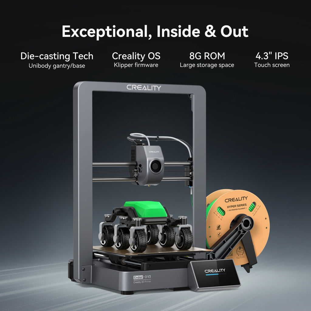 Creality Hi Multicolor 3D Printer for Beginners and Kids Fast 500mm/s, Auto-leveling with AI Camera Large 10.3×10.3×11.8in Build Volume