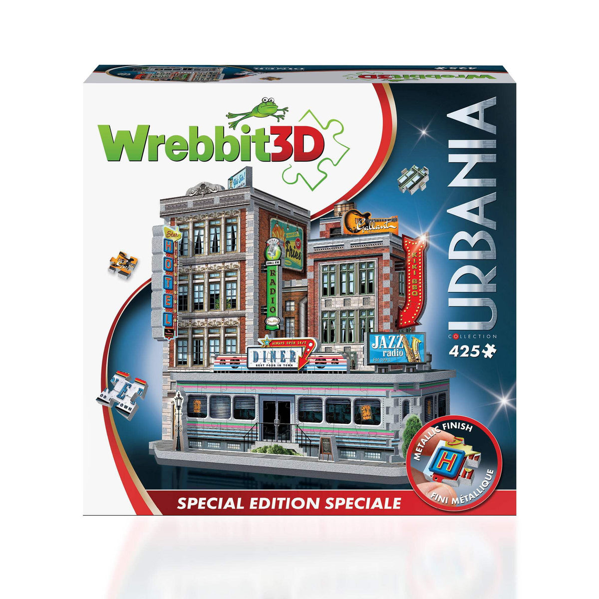 Wrebbit Urbania Collection - 1950's Diner Special Edition 3D Puzzle: 425 Pcs