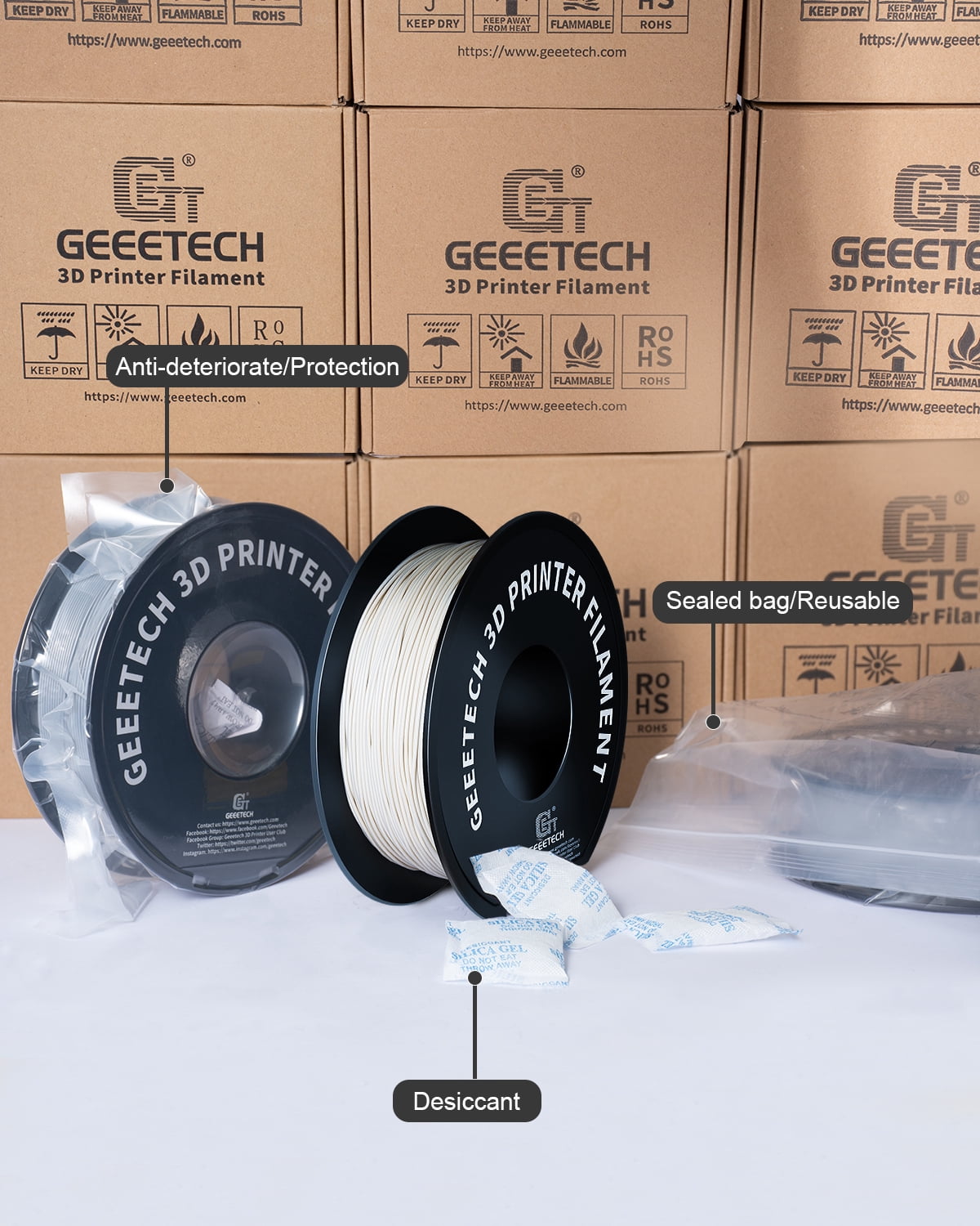 GEEETECH Matte PLA Filament, 1.75mm Matte Black 3D Printer Filament, 1kg Spool (2.2lbs), Dimensional Accuracy +/- 0.03 mm, Fit Most FDM Printer