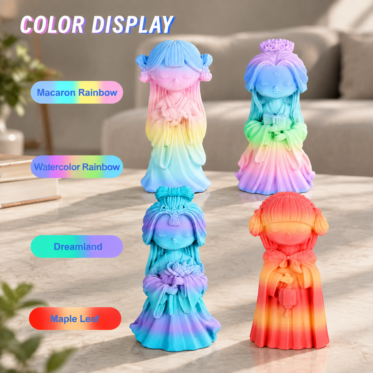 Plament Bundle 8 Colors 1.75mm ± 0.02mm Dimensional Accuracy 8 * 250g Spools For Fdm 3d Printers