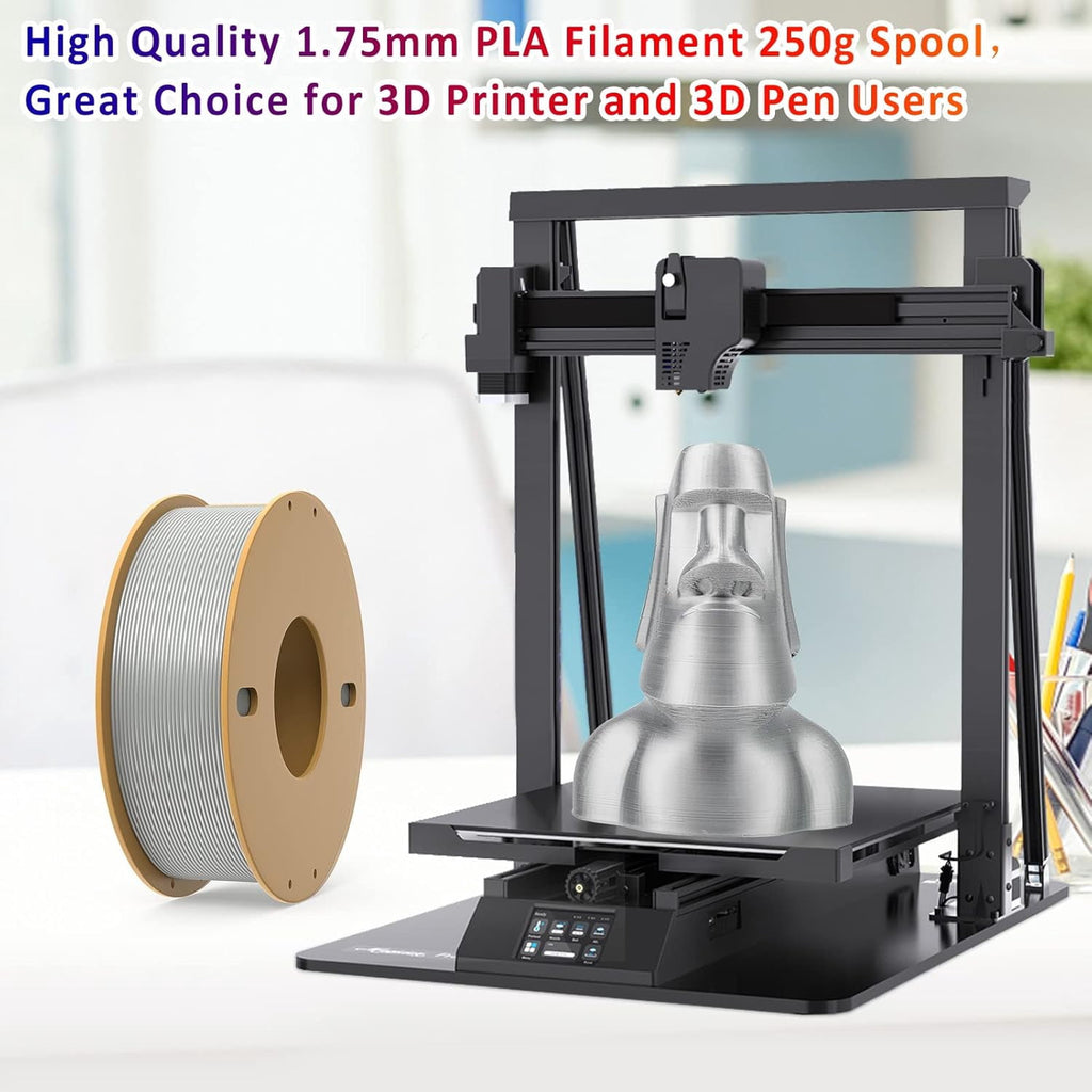 PLA+ 3D Printer Filament Bundle, 12 Colors 250g Spools (3kg Total) 1.75mm, Assorted PLA Pro Plus Includes Black White Gray Clear Silk Silver Gold, Vacuum Sealed