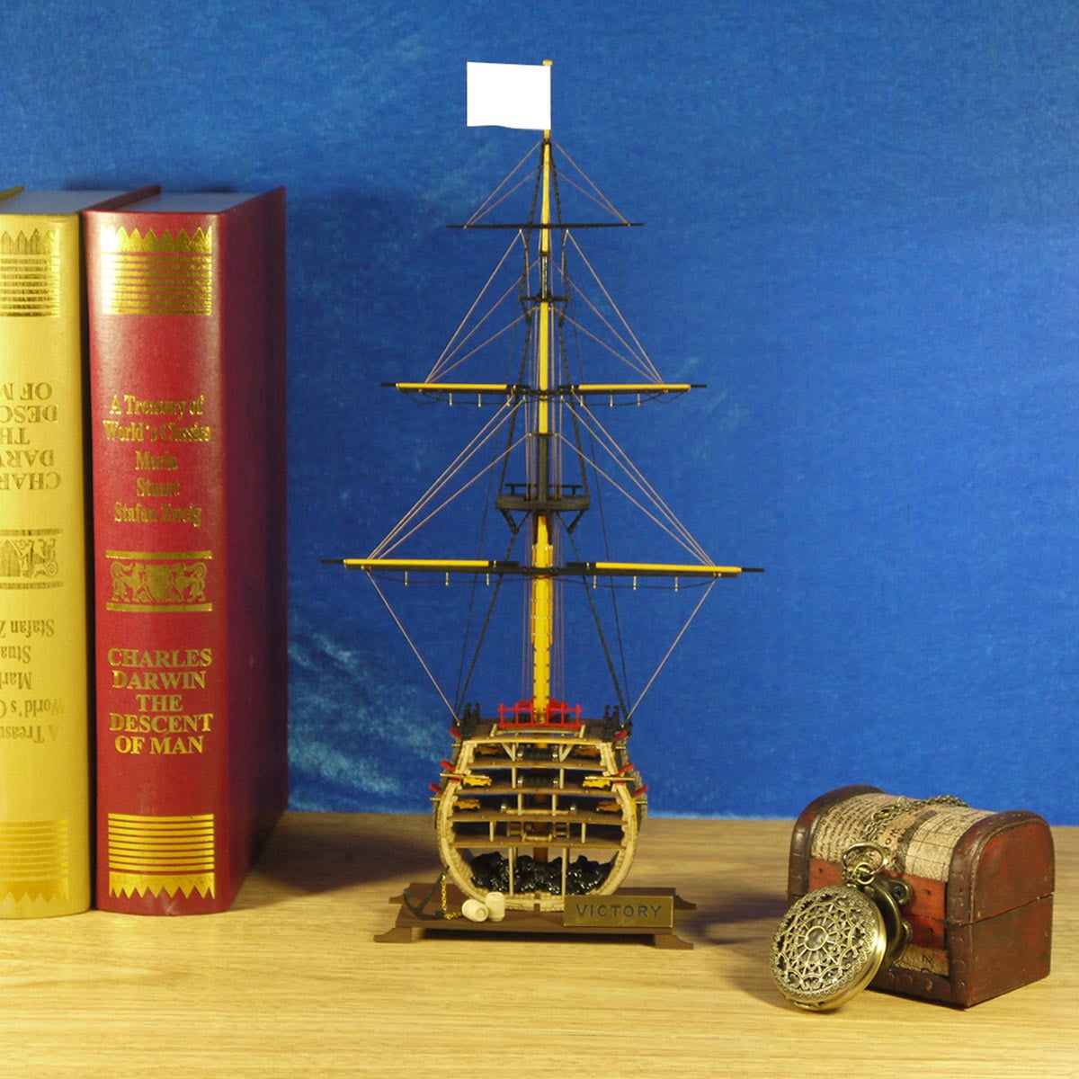 3D Wooden Puzzle Victory Sailing Ship, DIY Assembly Detailed Vessel Display Model Kit For Adult Collectors, Office Decor And Creative Gifts